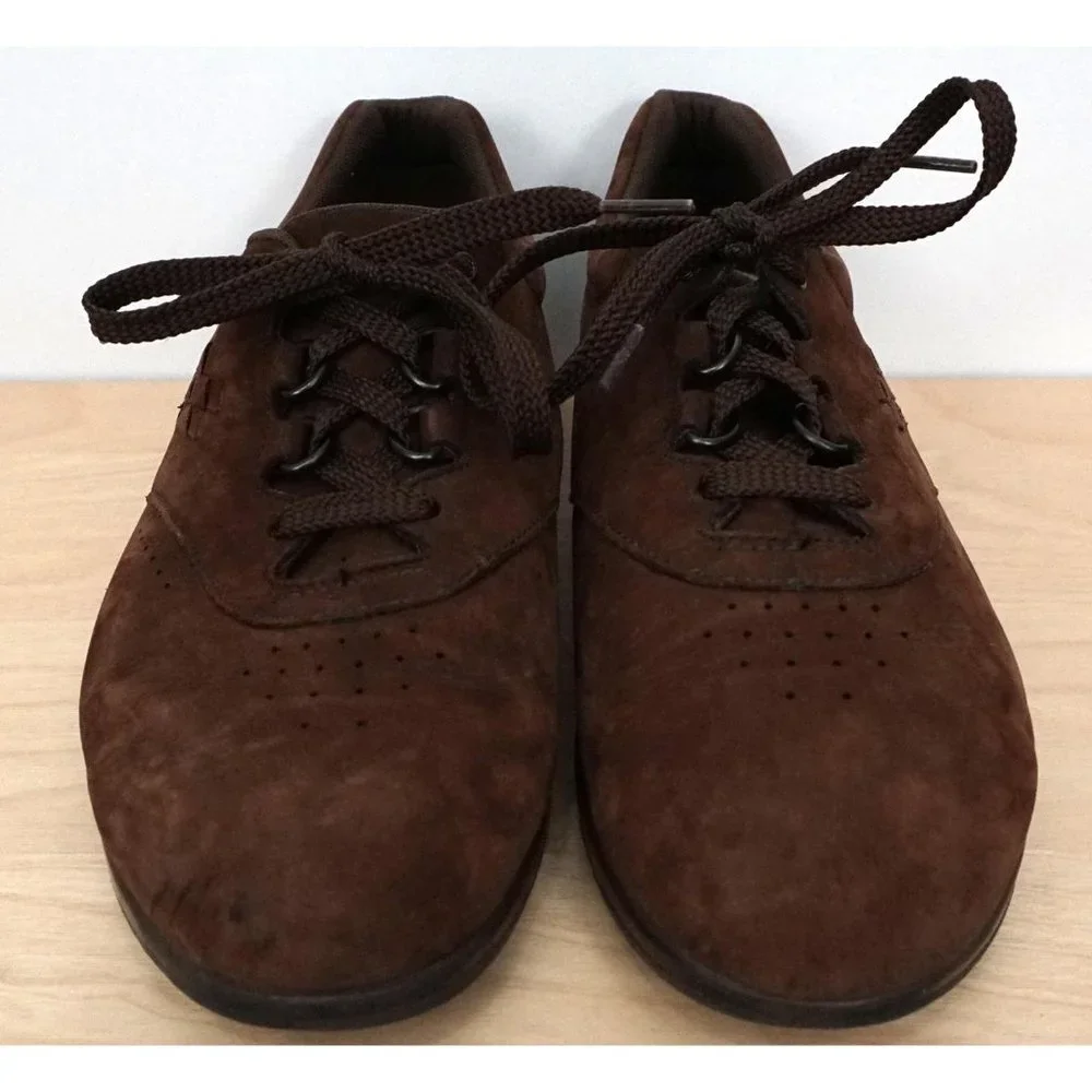 SAS Tripad Comfort Womens Brown Lace Up Suede Leather Shoes Sneakers Size 8